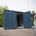 Container 3 x 2 metri con doppia porta sul lato lungo Antracite RAL 7016 - immagine 4