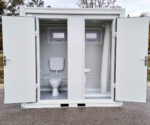 Container sanitario SCDD RAL 9002 Bianco grigiastro | A 2350 x L 2400 x P 1250 mm | 2 porte | con doccia - immagine 5