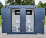 Container sanitario SCD RAL 7016 Grigio antracite | A 2335 x L 2400 x P 1200 mm | 2 porte | 2 WC - immagine 6