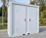 Container sanitario SCD RAL 9002 Bianco grigiastro | A 2335 x L 2400 x P 1200 mm | 2 porte | 2 WC