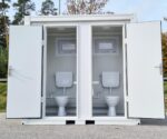 Container sanitario SCD RAL 9002 Bianco grigiastro | A 2335 x L 2400 x P 1200 mm | 2 porte | 2 WC - immagine 4