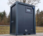 Container sanitario SCEW RAL 7016 Grigio antracite | A 2335 x L 1650 x P 1200 mm | porta a un'anta | con acqua calda - immagine 7