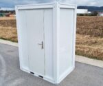 Container sanitario SCEW RAL 9002 Bianco grigiastro | A 2335 x L 1650 x P 1200 mm | porta a un'anta | con acqua calda - immagine 8
