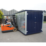 Container smontabile blu acciaio 3 x 2 metri – con doppia porta - immagine 4