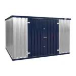 Container smontabile blu acciaio 3 x 2 metri – con doppia porta